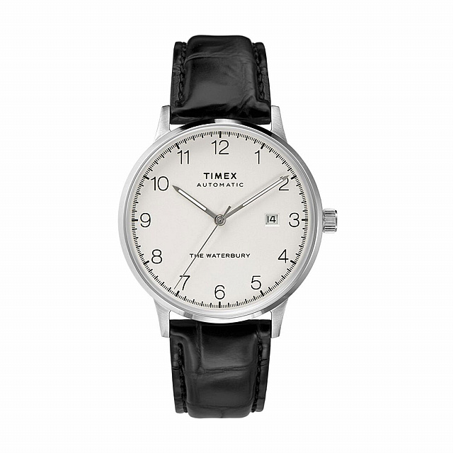 Waterbury Classic Automatic 40mm Leather Strap - Whi...